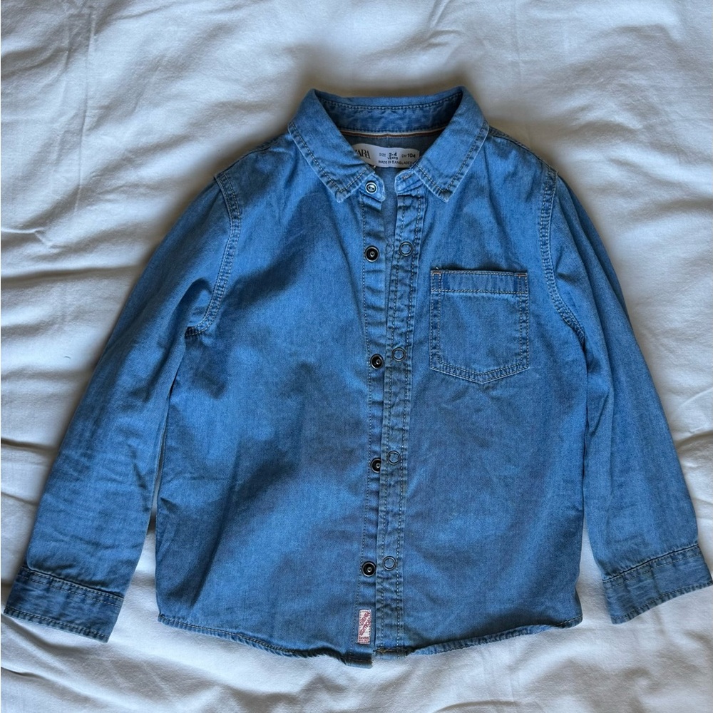 Zara Light Blue Denim Shirt